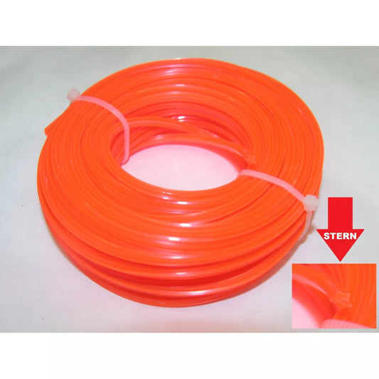 15 m Mähfaden / Trimmerfaden 3,0 mm –Stern– Ersatzfaden für Rasentrimmer 2 stk