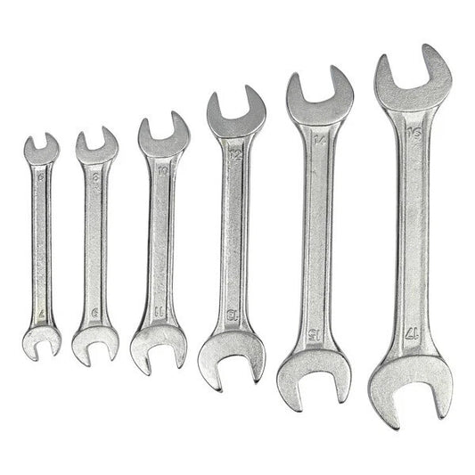 6-tlg. Doppel-Maulschlüssel Set 6–17 mm–Robustes Handwerkzeug für Heim & KFZ