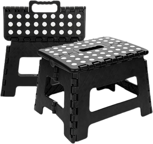 Klappbarer Tritthocker 22 cm – Praktisch, Robust und Platzsparend! Schwarz