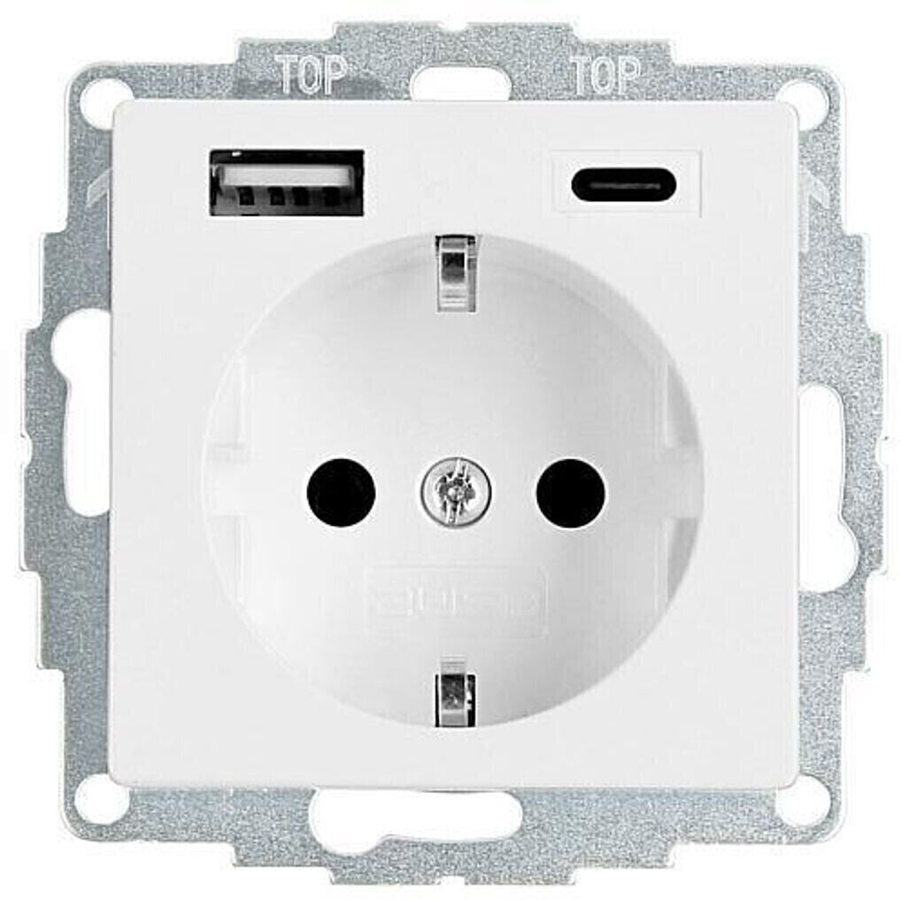 2USB Schutzkontakt-Steckdose mit USB-Ladeausgang - 1-fach (Modell: 2U-449511)