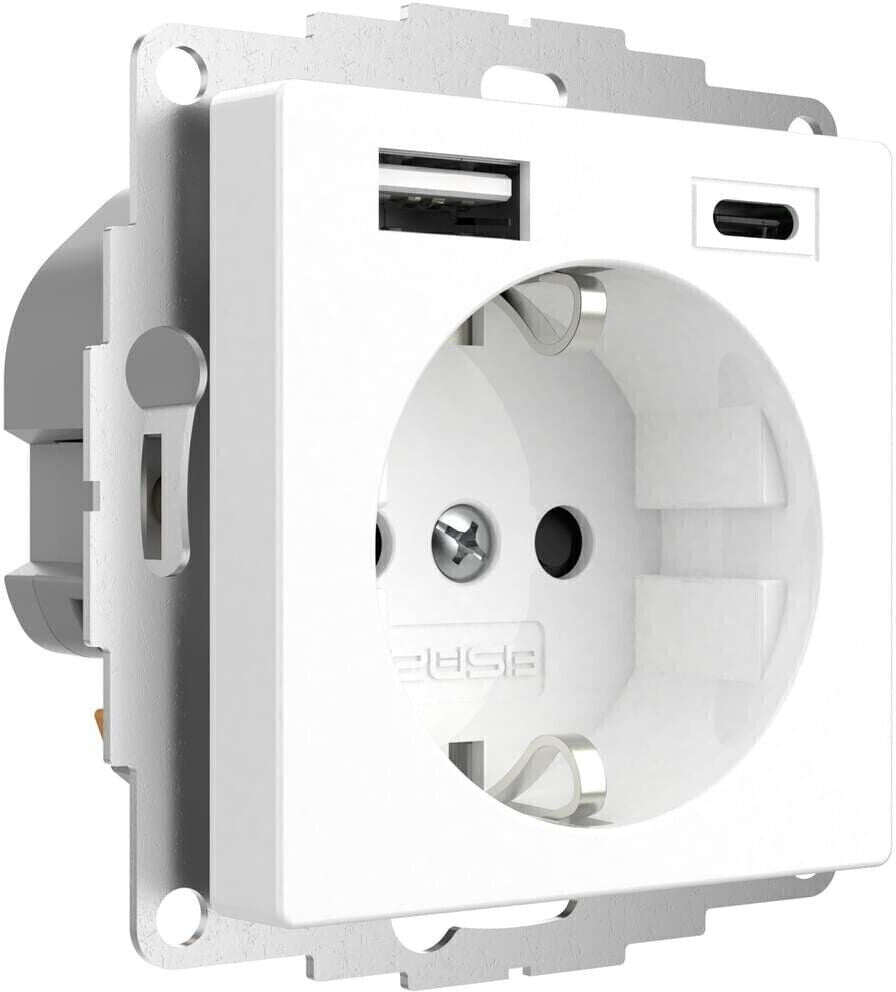 2USB Schutzkontakt-Steckdose mit USB-Ladeausgang - 1-fach (Modell: 2U-449511)