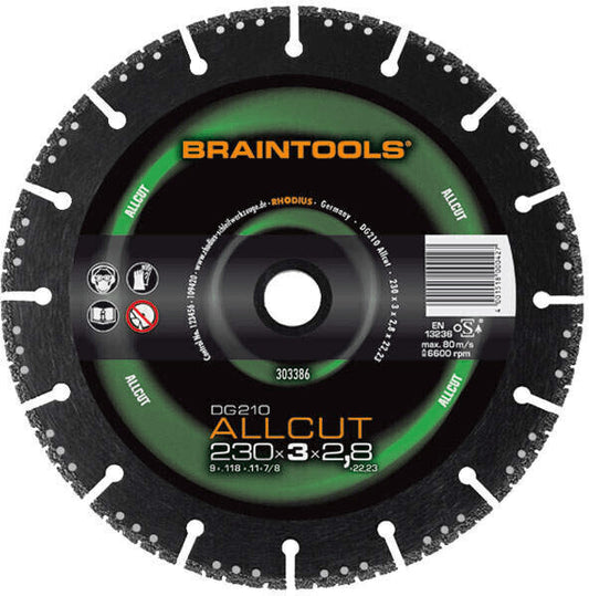 Rhodius 303391 DG 210 ALLCUT Diamanttrennscheibe - Durchmesser 230mm, 1 Stück