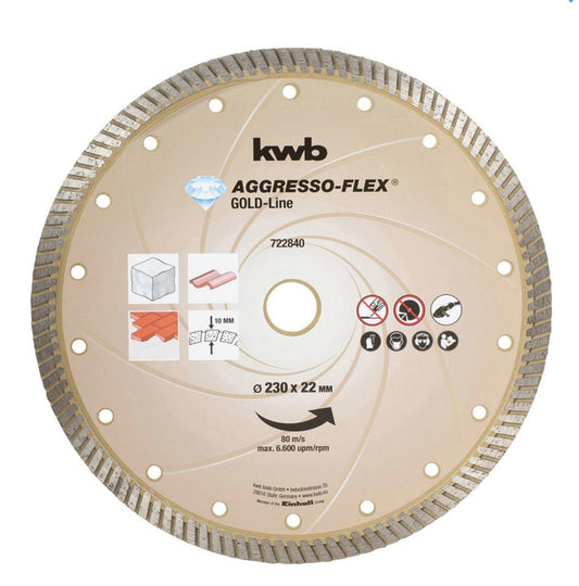 kwb DIA-Trennsch GOLD-Line 230 SB 722840 – Diamanttrennscheibe