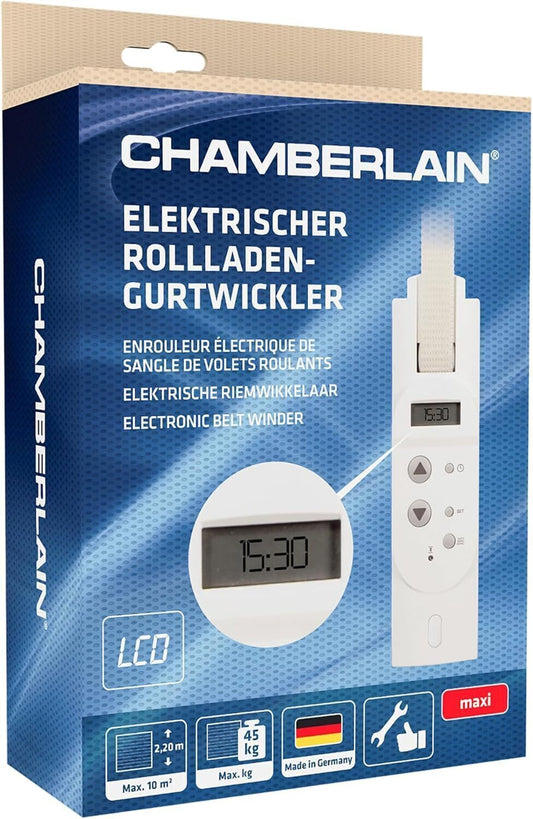 Chamberlain WPD60UP-05 elektrischer Gurtwickler für Rollläden – Weiß, 1er-Set