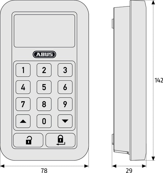 ABUS HomeTec Pro Funk-Tastatur CFT3000- Code-Tastatur zum Öffnen der Haustür - für den HomeTec Pro Funk-Türschlossantrieb - Weiß - 10125