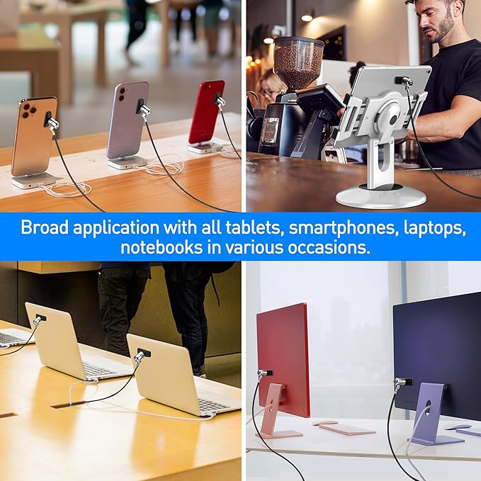 AboveTEK Laptopschloss – Universelles Sicherheitsschloss für Laptop, Tablet & Smartphone