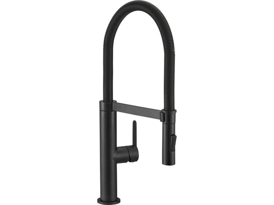 baliv KI-1980 Küchenarmatur Schwarz Matt 360° schwenkbar mit Kaltstart-Funktion